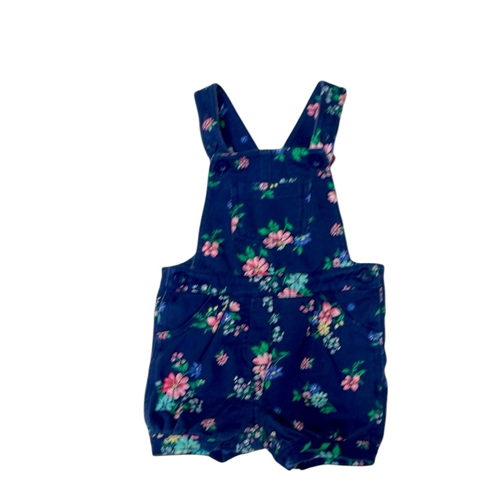 CARTER’S GIRL TODDLERS FLORAL BLUE OVERALLS SIZE 18